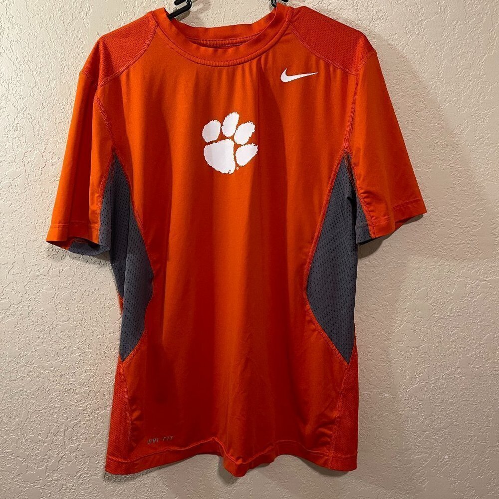 Nike Dri Fit Clemson Tigers Logo Men's Workout Tee